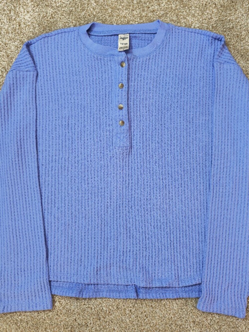 Girls waffle knit top
